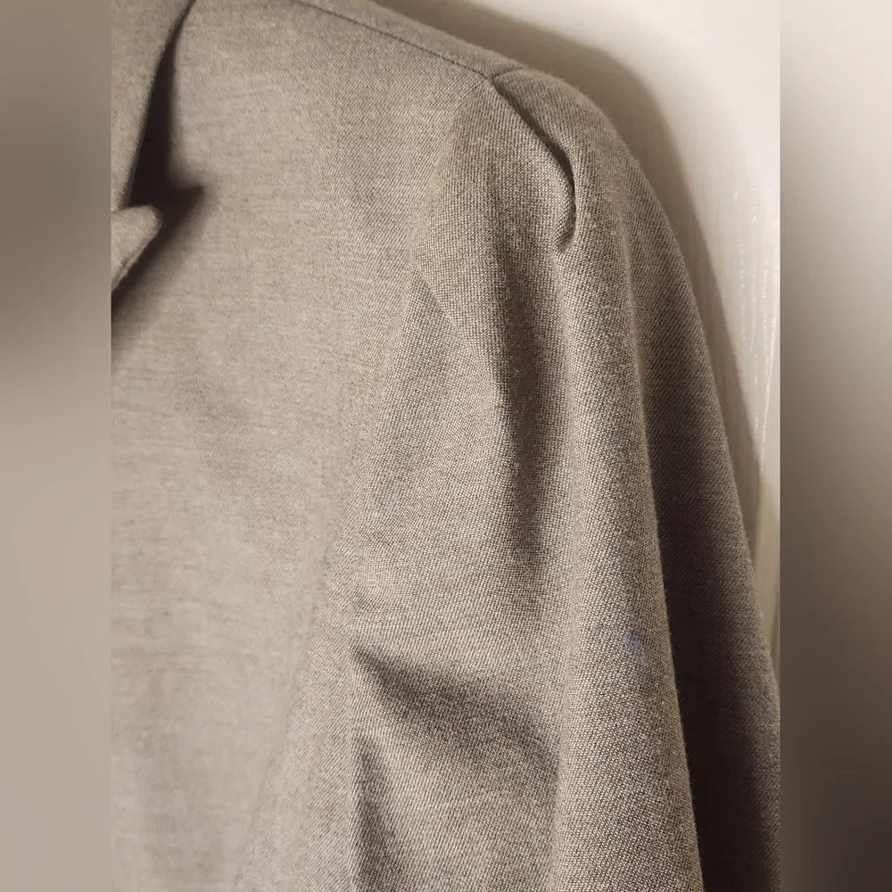 Doncaster M Gray Lngslvs 2 Buttons Lined Pockets Women's Blazer